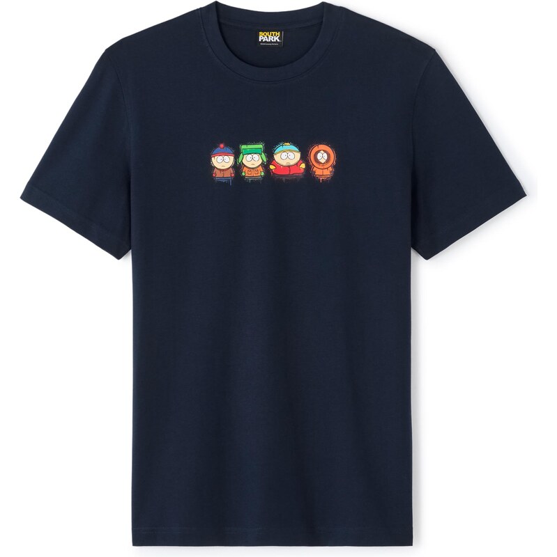 Celio South Park tričko - tmavě modrá