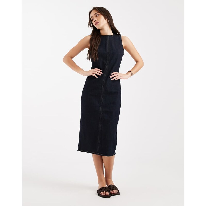 Levis column denim midi dress in blue 113331663
