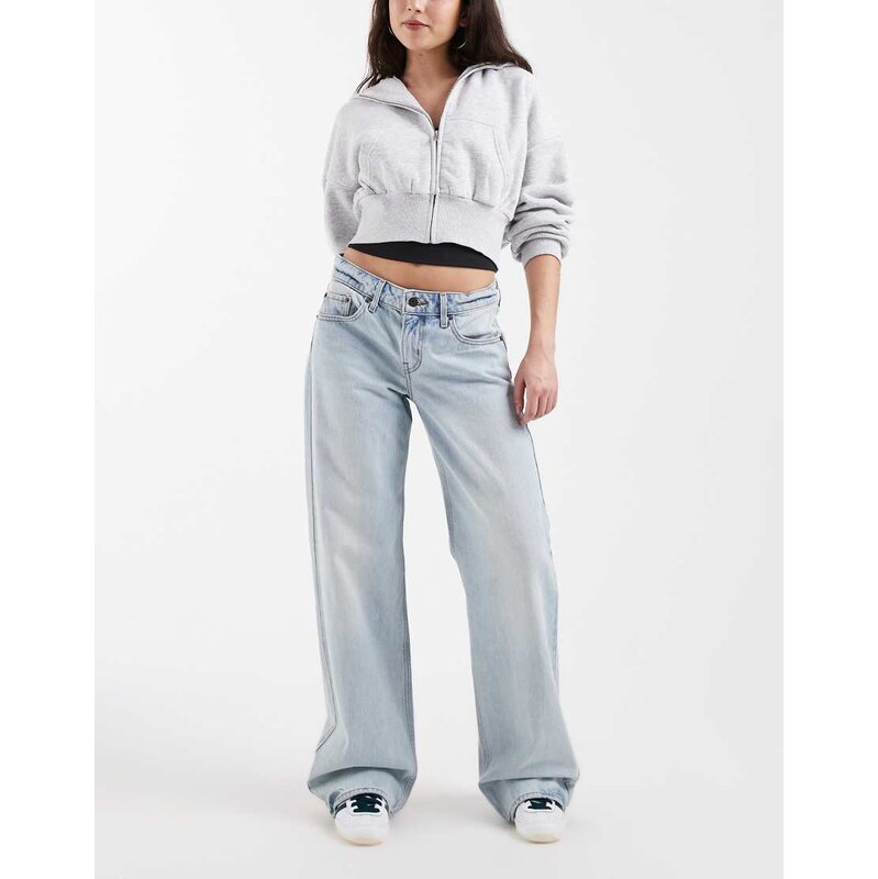 Levis low loose jeans in light wash-Blue