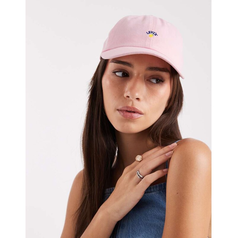 Levis canvas mini logo cap in pink 113320463