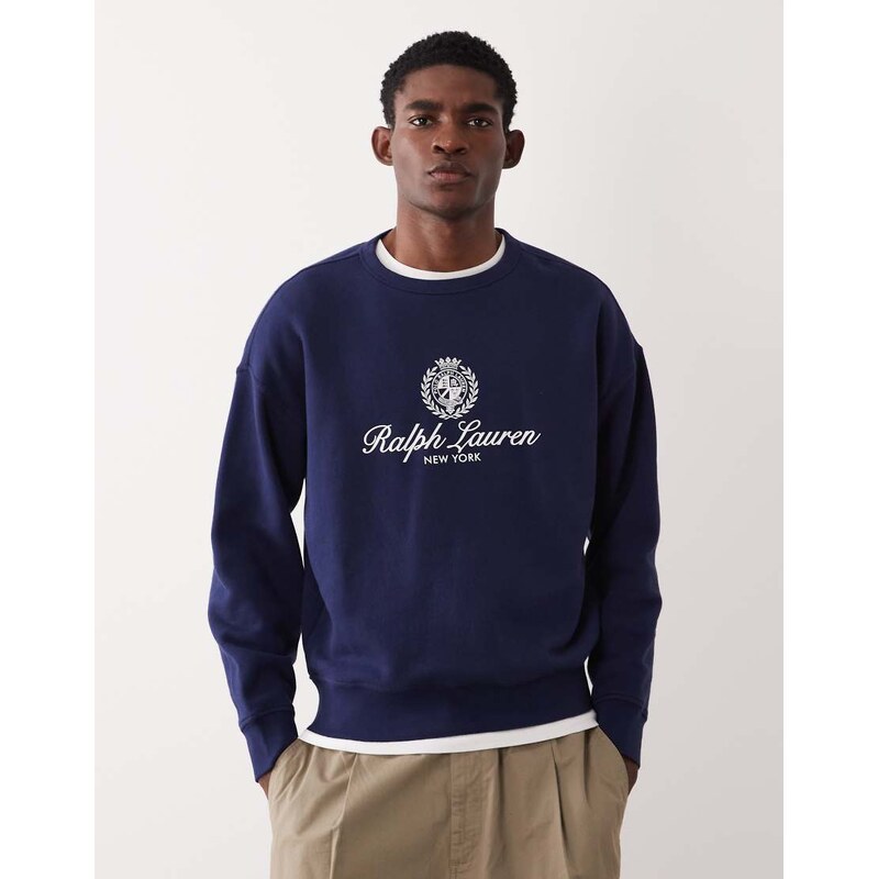 Polo Ralph Lauren large icon crest logo sweatshirt navy