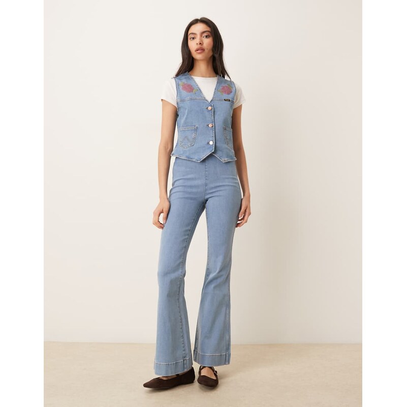 Wrangler x Lainey Wilson stretch flare co-ord jeans in blue 113320762