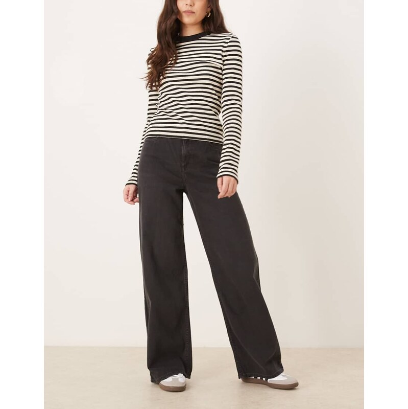 Lee Stella high rise baggy jeans in black