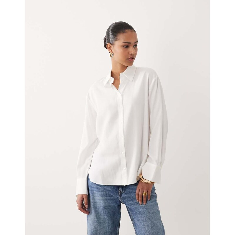 Mango classic shirt in cream-Neutral 113320778