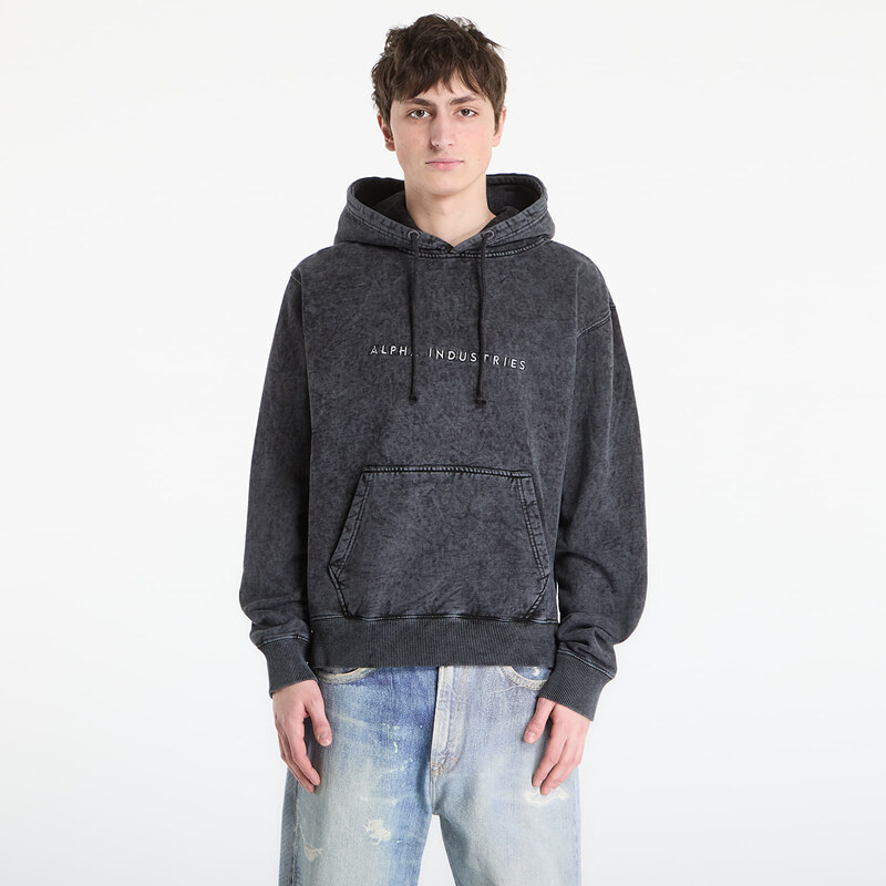 Mikina Alpha Industries Acid Logo Hoodie Black XL