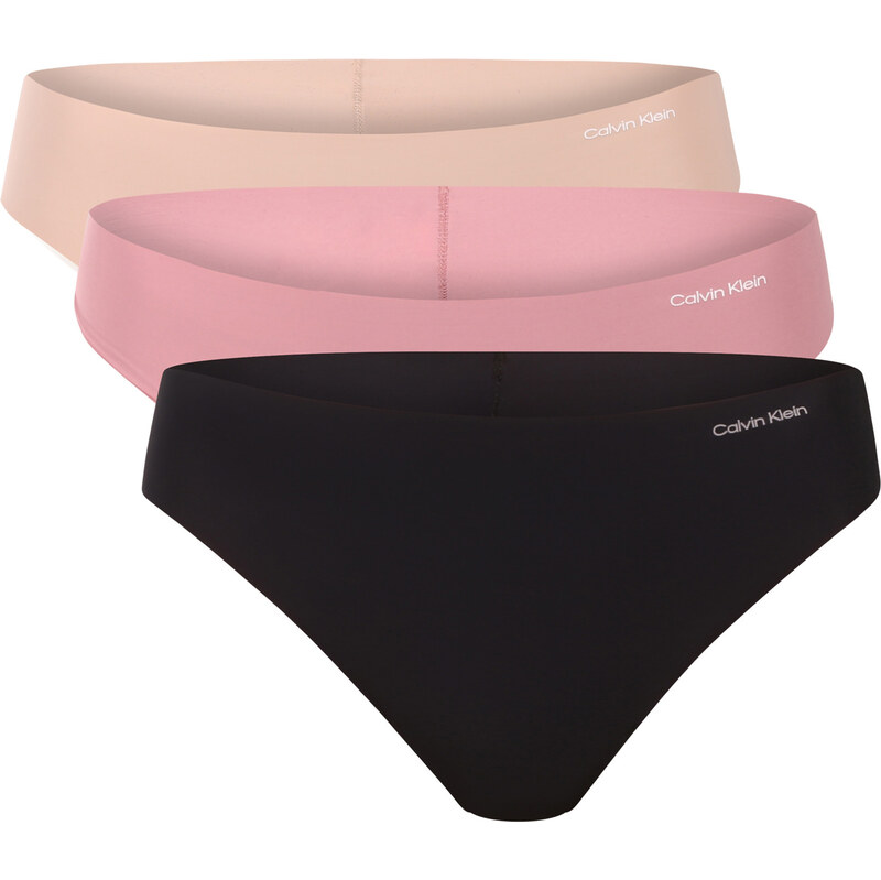 3PACK dámská tanga Calvin Klein bezešvá vícebarevná (QD3558E-3EV) 114404422