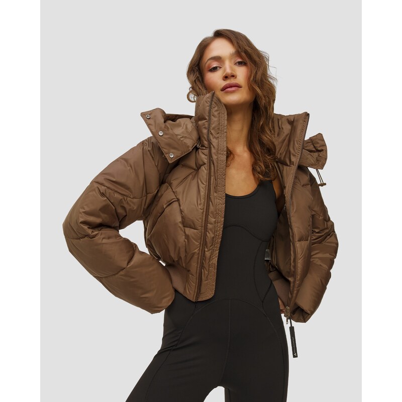 Dámská Zkrácená Bunda Adidas By Stella Mccartney Croped Puffer V Hnědé 114338972