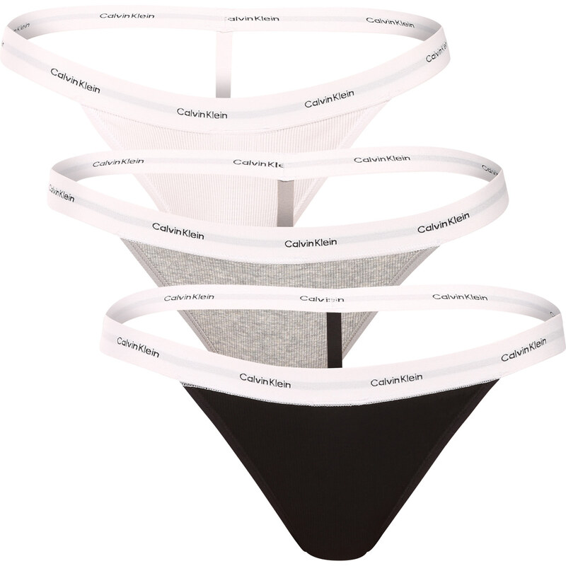 3PACK dámská tanga Calvin Klein vícebarevná (QD5308-6H3) 113326478