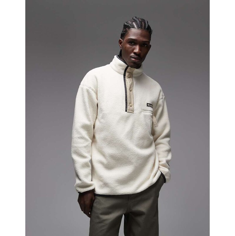 Columbia Helvetia II half snap fleece in chalk-White