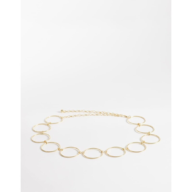 My Accessories large rings chain belt in gold