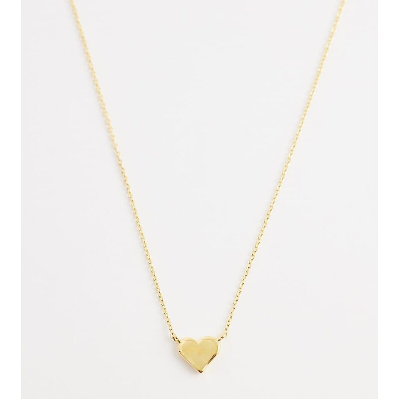 Orelia molten heart stationed necklace in 18k gold plated 113327503