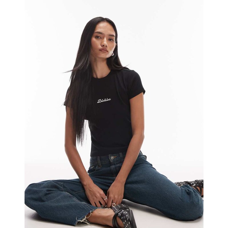 Dickies Wellsville baby tee in black 113338832