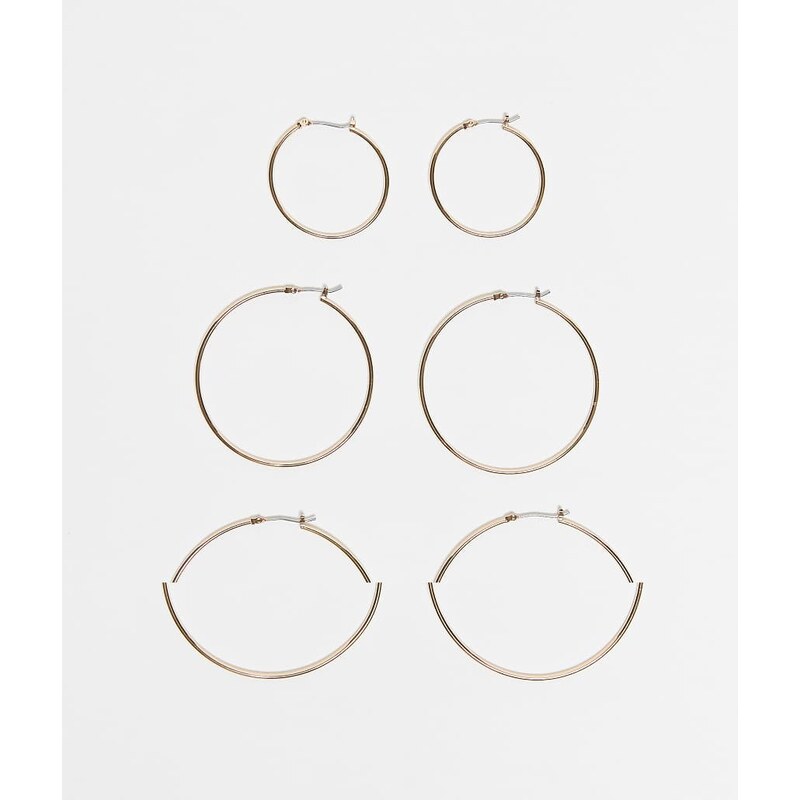 ALDO dailyhoops pack of 3 hoop earrings in gold 113338611
