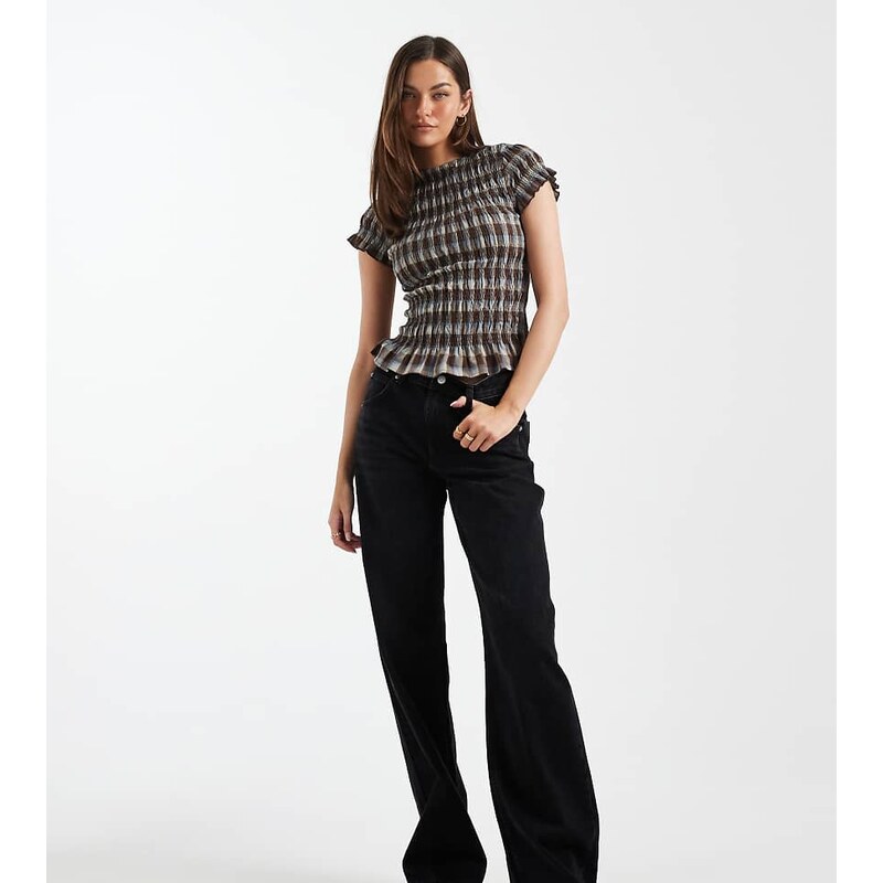 ASOS Tall ASOS DESIGN Tall low rise baggy jeans in black 113331777