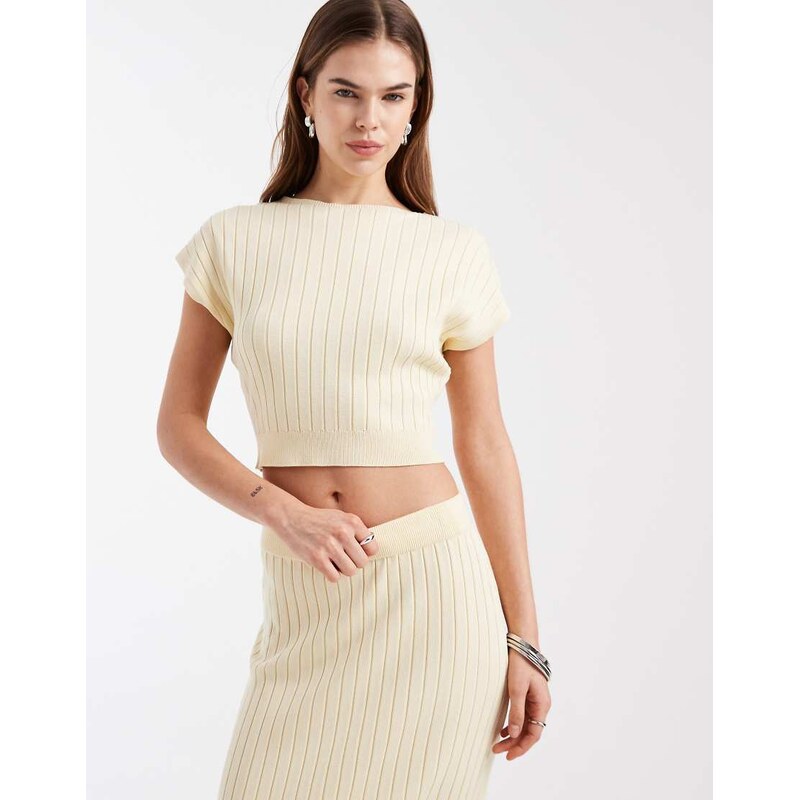 4th & Reckless ribbed knit cinched waist sleeveless top co-ord in 113327476