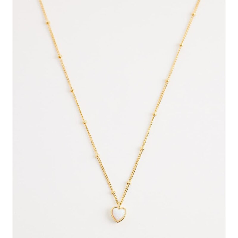 Orelia heart charm necklace in 18k gold plated 113327504
