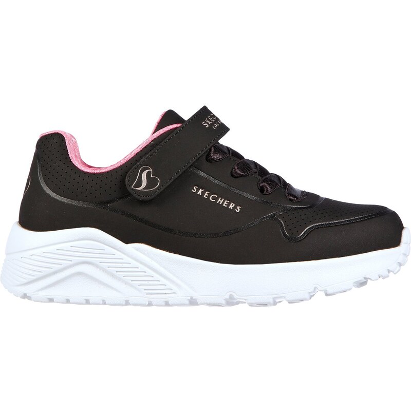 Skechers Dívky Uno Lite Shoes v Černá/Růžové Zlato, Velikost 33
