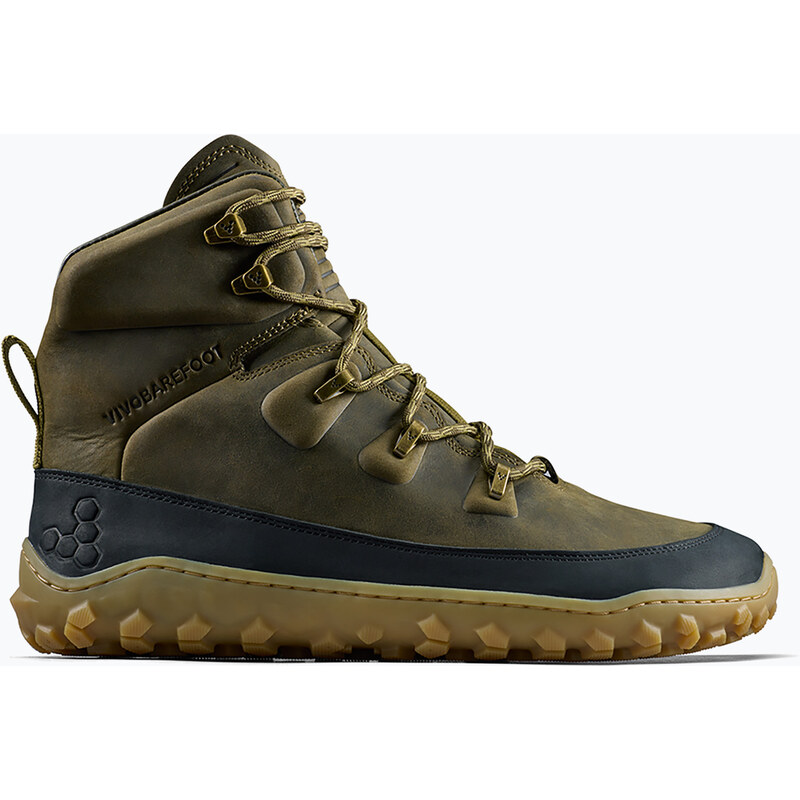Pánské barefoot boty Vivobarefoot Tracker Leather dark olive