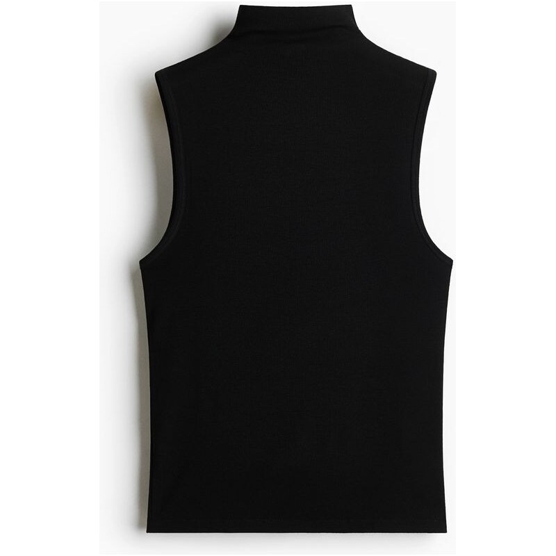 H&M - Tops vysokým límcem bez rukávů - Černá