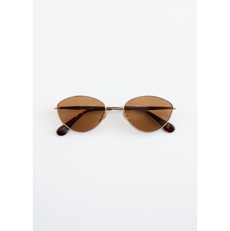H&M - Drátěné oválné sluneční brýle - zlatá 113330766