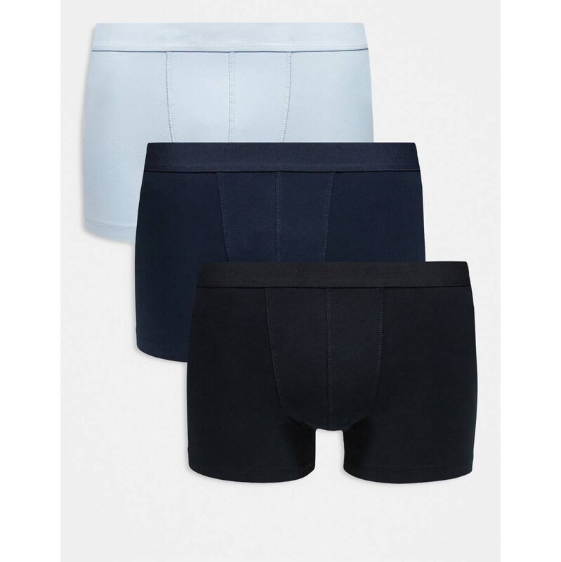 ASOS DESIGN 3 pack jersey trunks in multi 113338535
