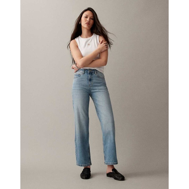 ASOS DESIGN ankle grazer comfort stretch straight leg jeans in