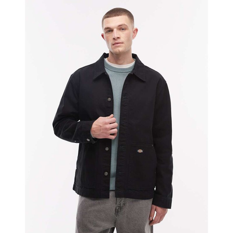 Dickies unlined canvas barn jacket in black