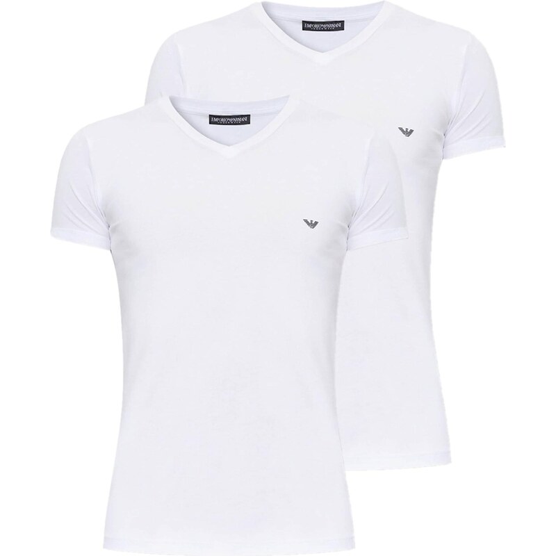 Emporio Armani Tričko tmavě modrá / bílá