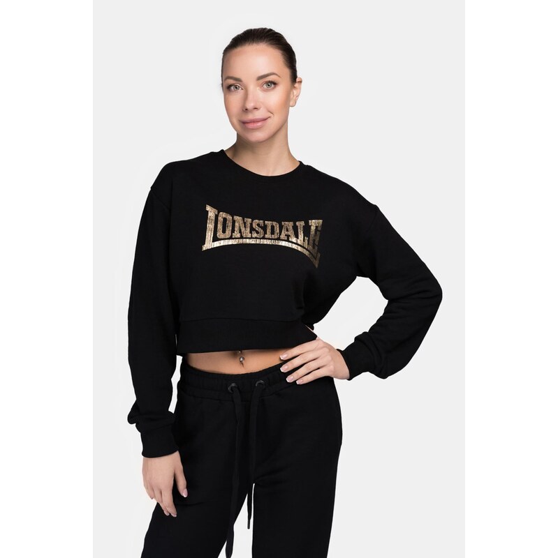 LONSDALE Mikina Culbokie zlatá / černá