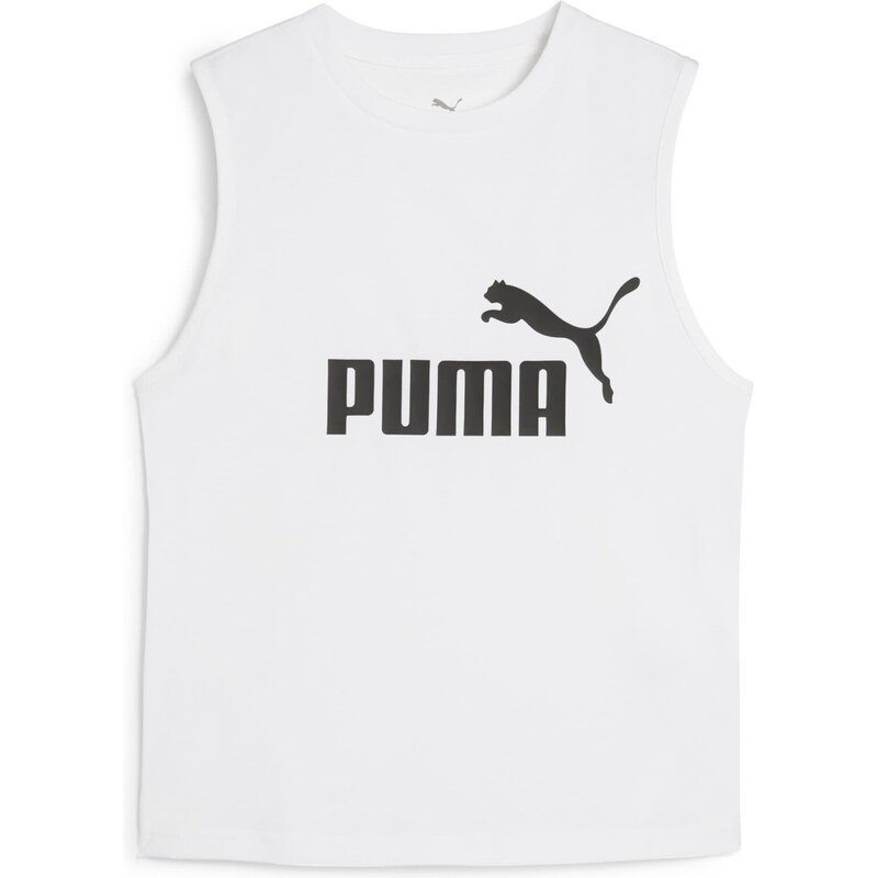 PUMA Sportovní top Ess No. 1 černá / bílá 113337951