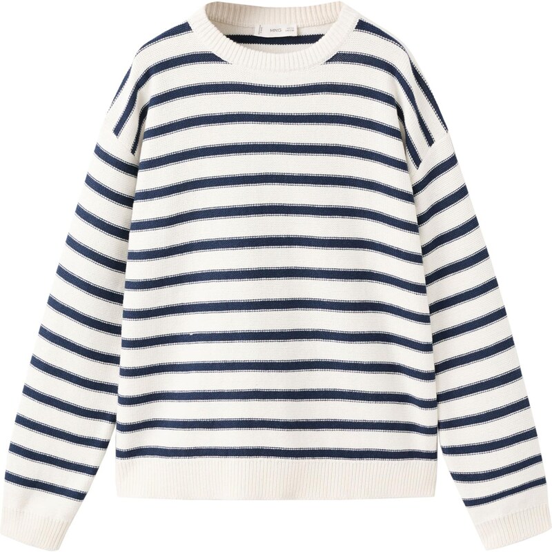 MANGO KIDS Svetr DYLAN tmavě modrá / offwhite