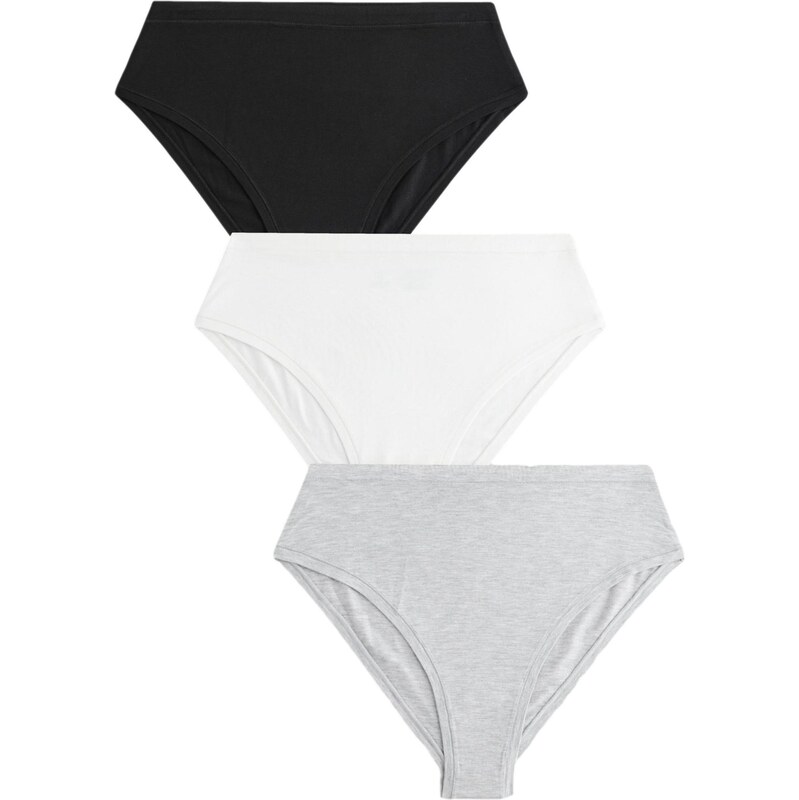 Next Kalhotky Ultimate Comfort šedá / černá / bílá