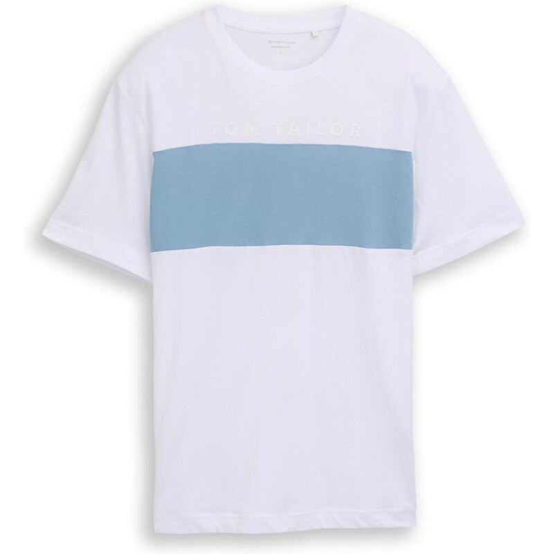 TOM TAILOR Tričko opálová / bílá / offwhite