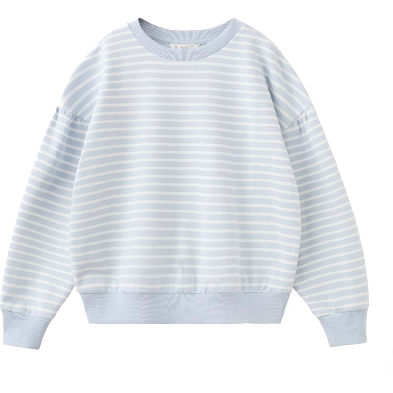 MANGO KIDS Mikina světlemodrá / bílá