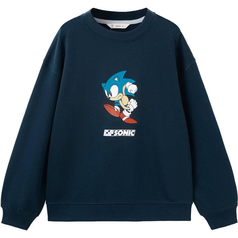 MANGO KIDS Mikina námořnická modř / azurová / červená / bílá