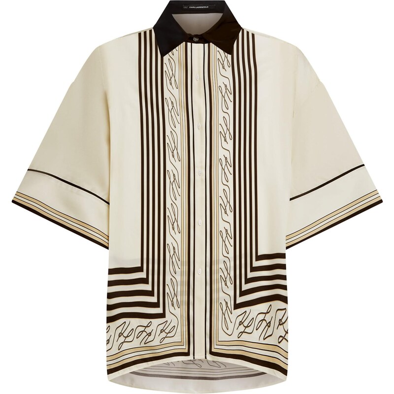 Karl Lagerfeld Tričko na spaní tělová / černá / offwhite