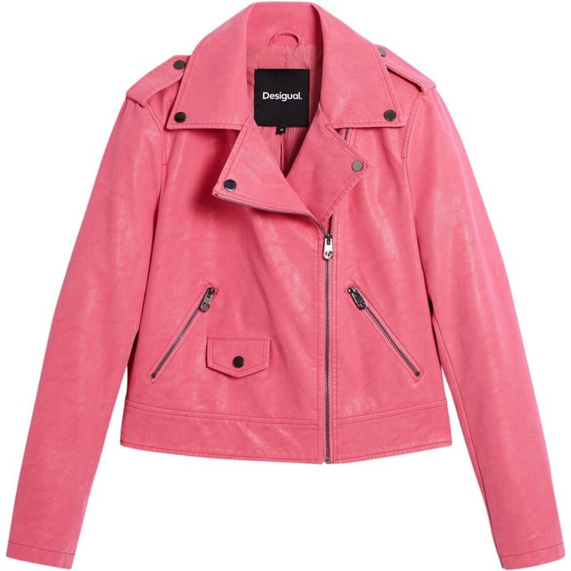 Desigual Přechodná bunda pink