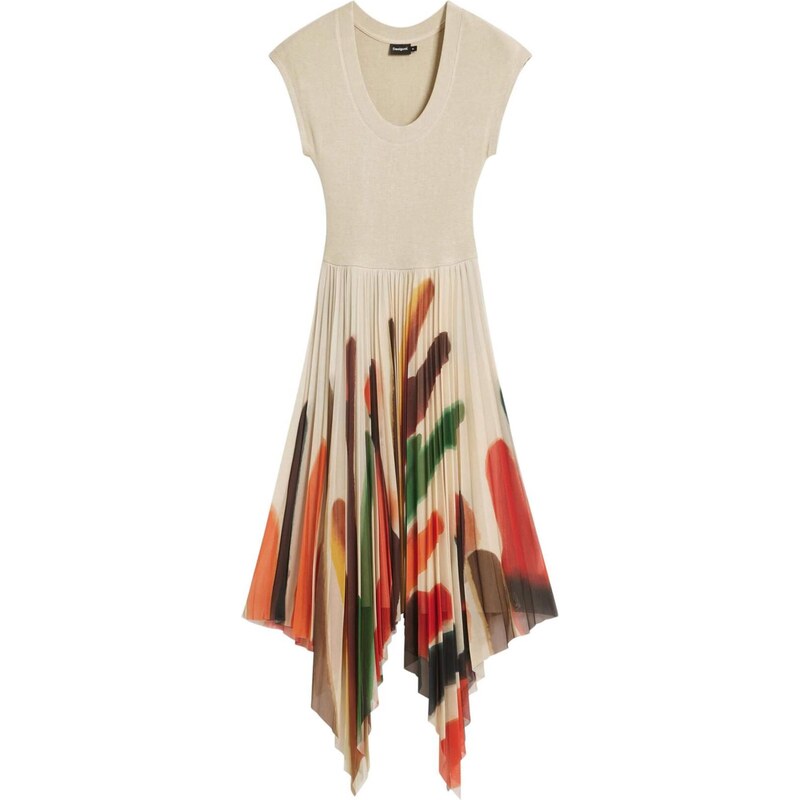 Desigual Šaty mix barev / bílá