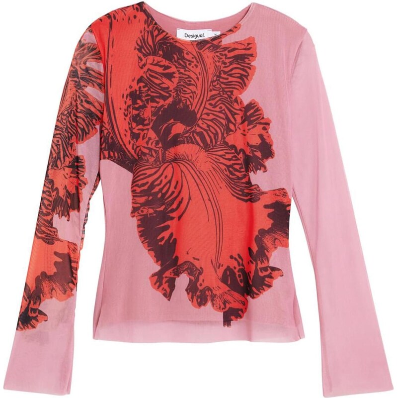 Desigual Tričko pink / červená