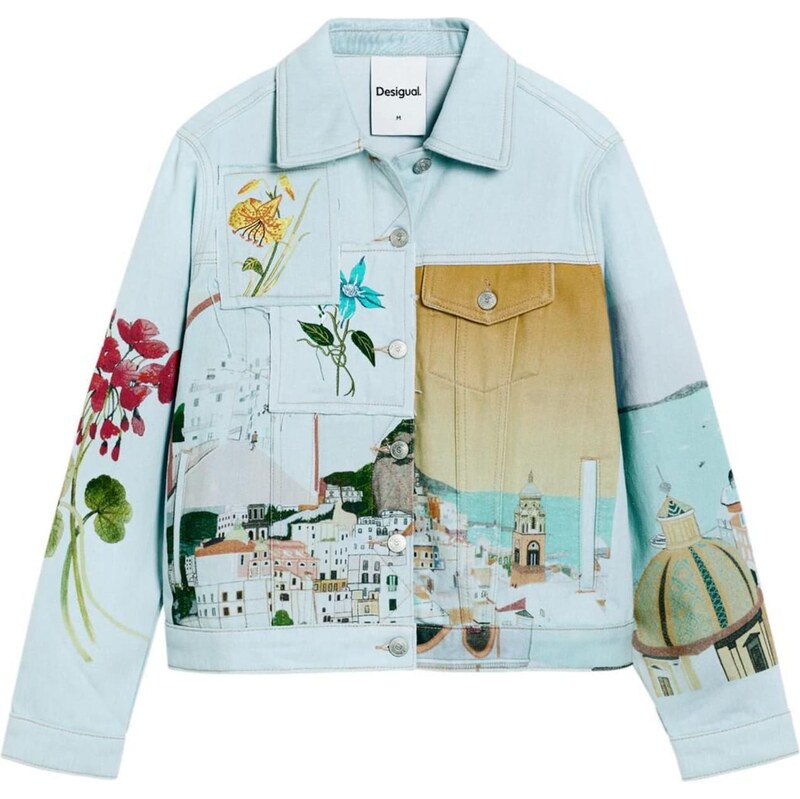 Desigual Přechodná bunda 'Amalfi' světlemodrá / mix barev