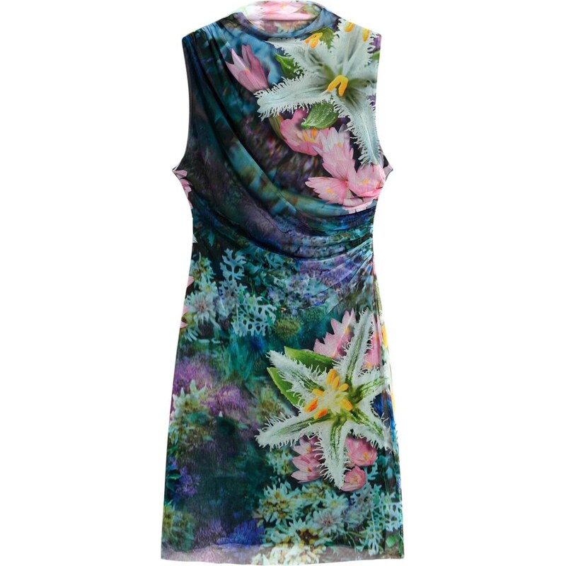 Desigual Šaty zelená / mix barev