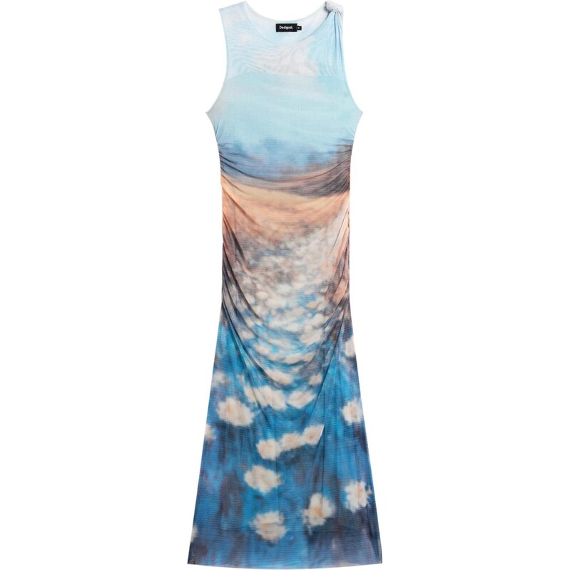 Desigual Šaty světle béžová / nebeská modř / tmavě modrá / oranžová 113339163