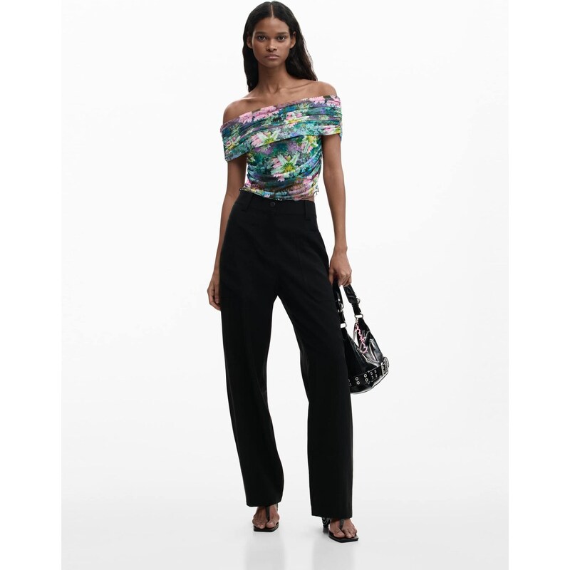 Desigual Tričko zelená / mix barev