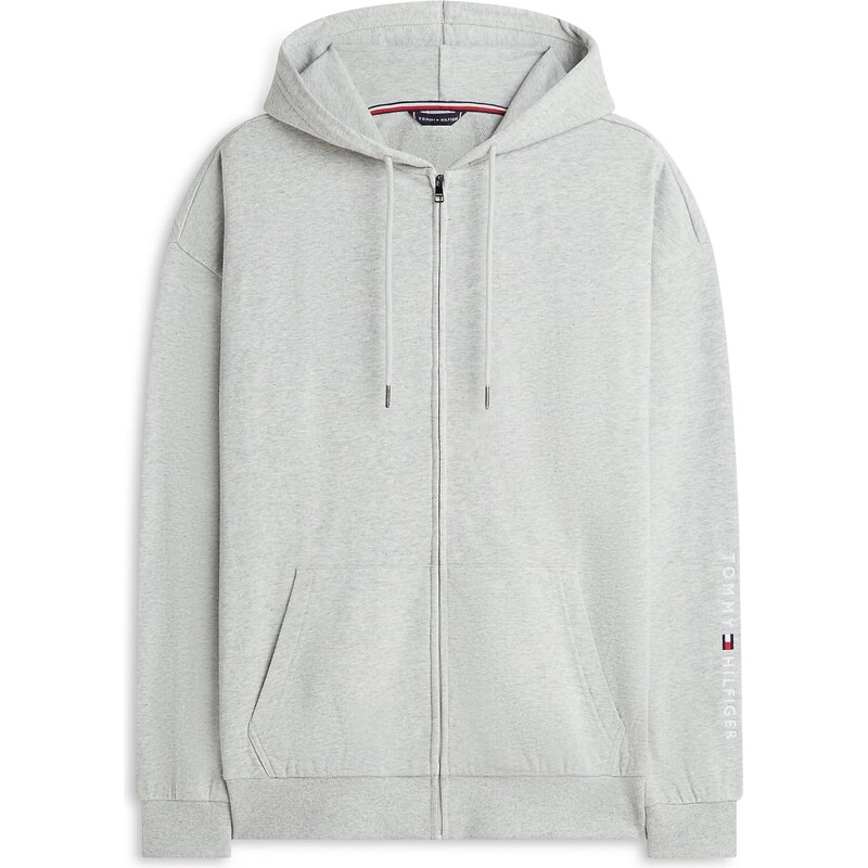 TOMMY HILFIGER Mikina šedý melír / bílá