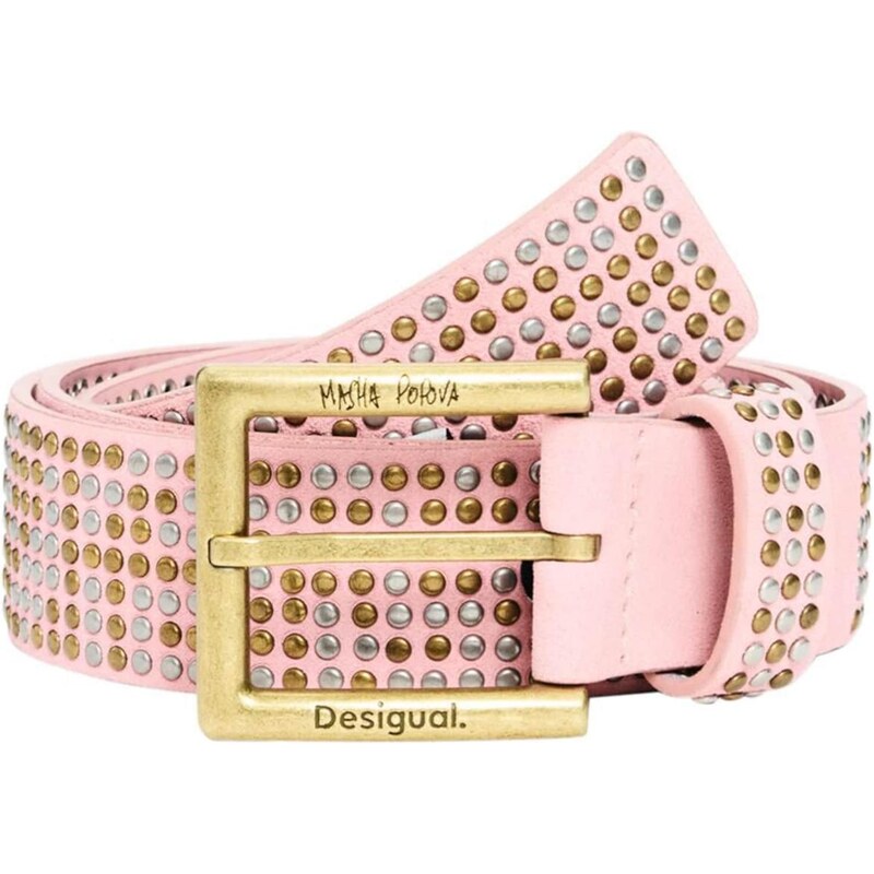 Desigual Opasek Masha Popova zlatě žlutá / šedá / růžová 113339202