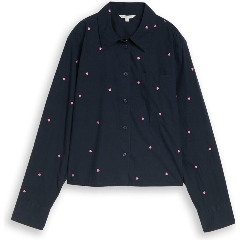 TOM TAILOR DENIM Halenka námořnická modř / světle růžová 113339253