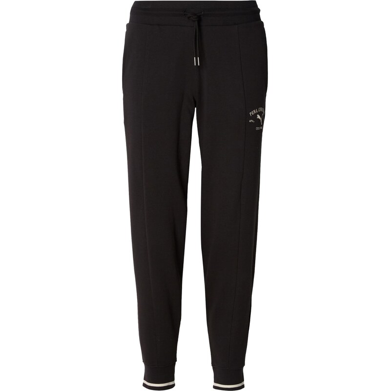PUMA Sportovní kalhoty CLASS černá / bílá 113339270