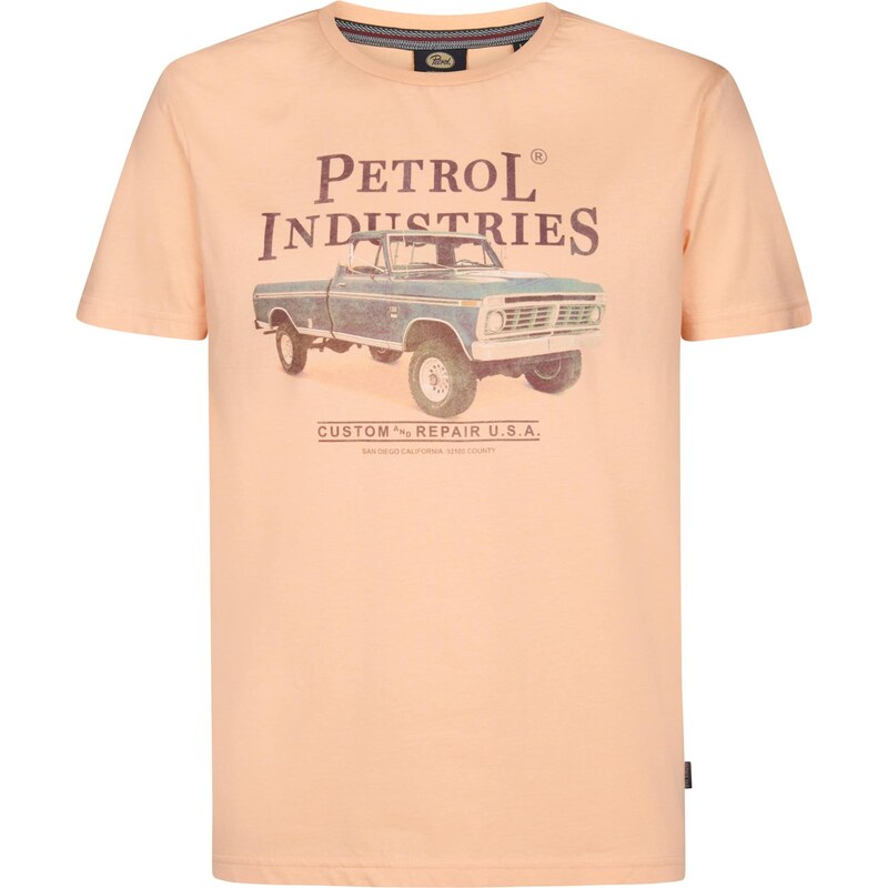 Petrol Industries Tričko modrá / azurová modrá / oranžová /