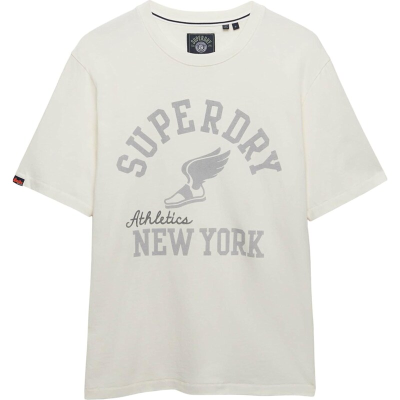 Superdry & Co Tričko Ath Ess šedá / černá / offwhite
