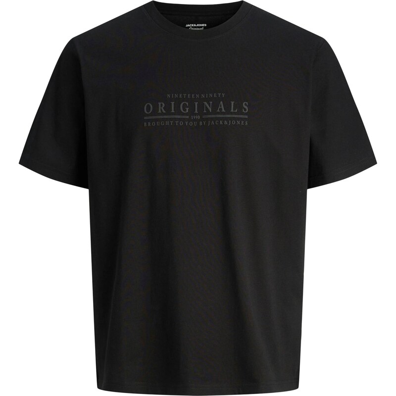 JACK & JONES Tričko JORCATSKILLS šedá / černá
